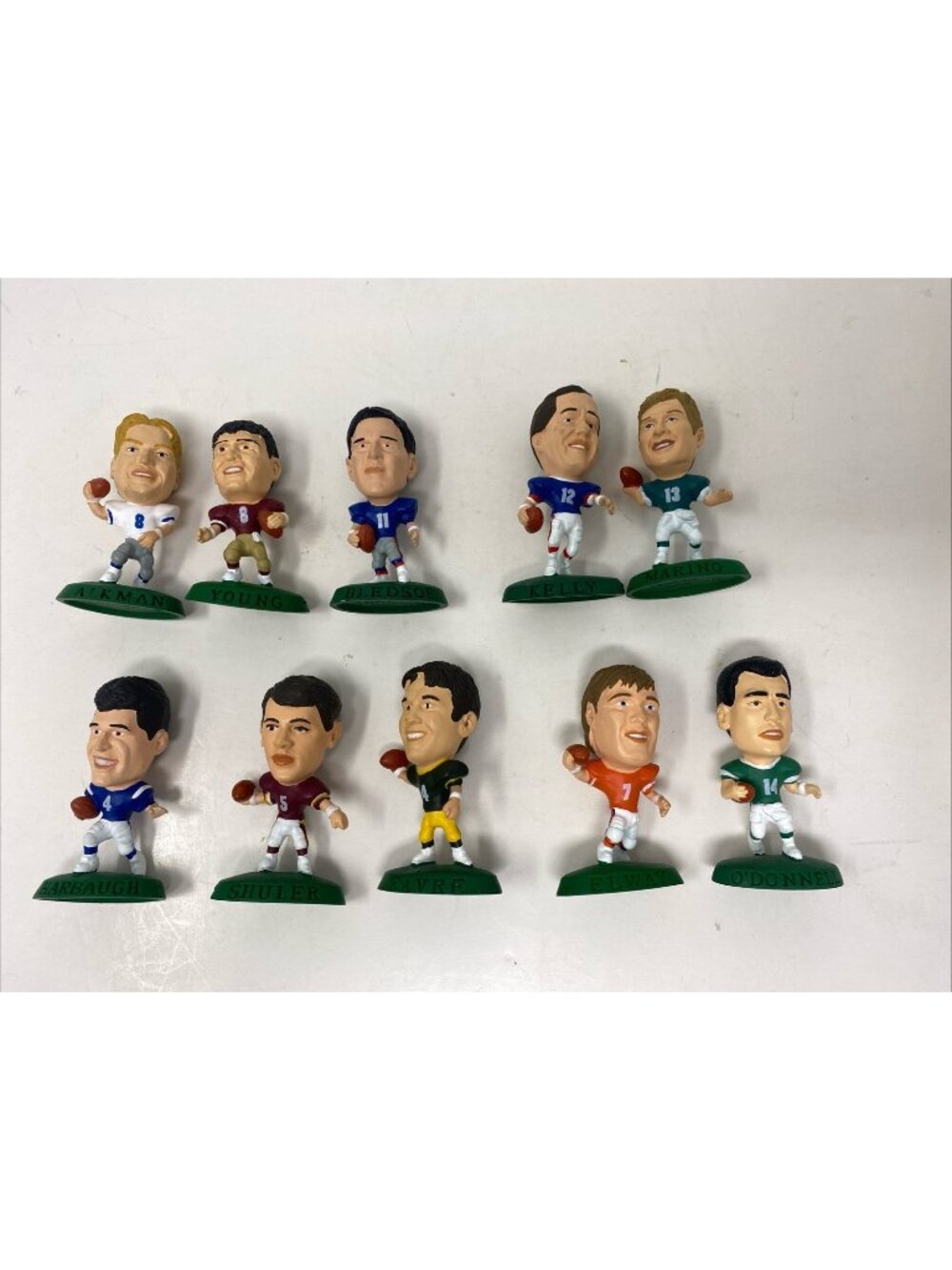 Lot of 10 1996 NFL Headliners Corinthian Action Figures Marino Favre Aikman